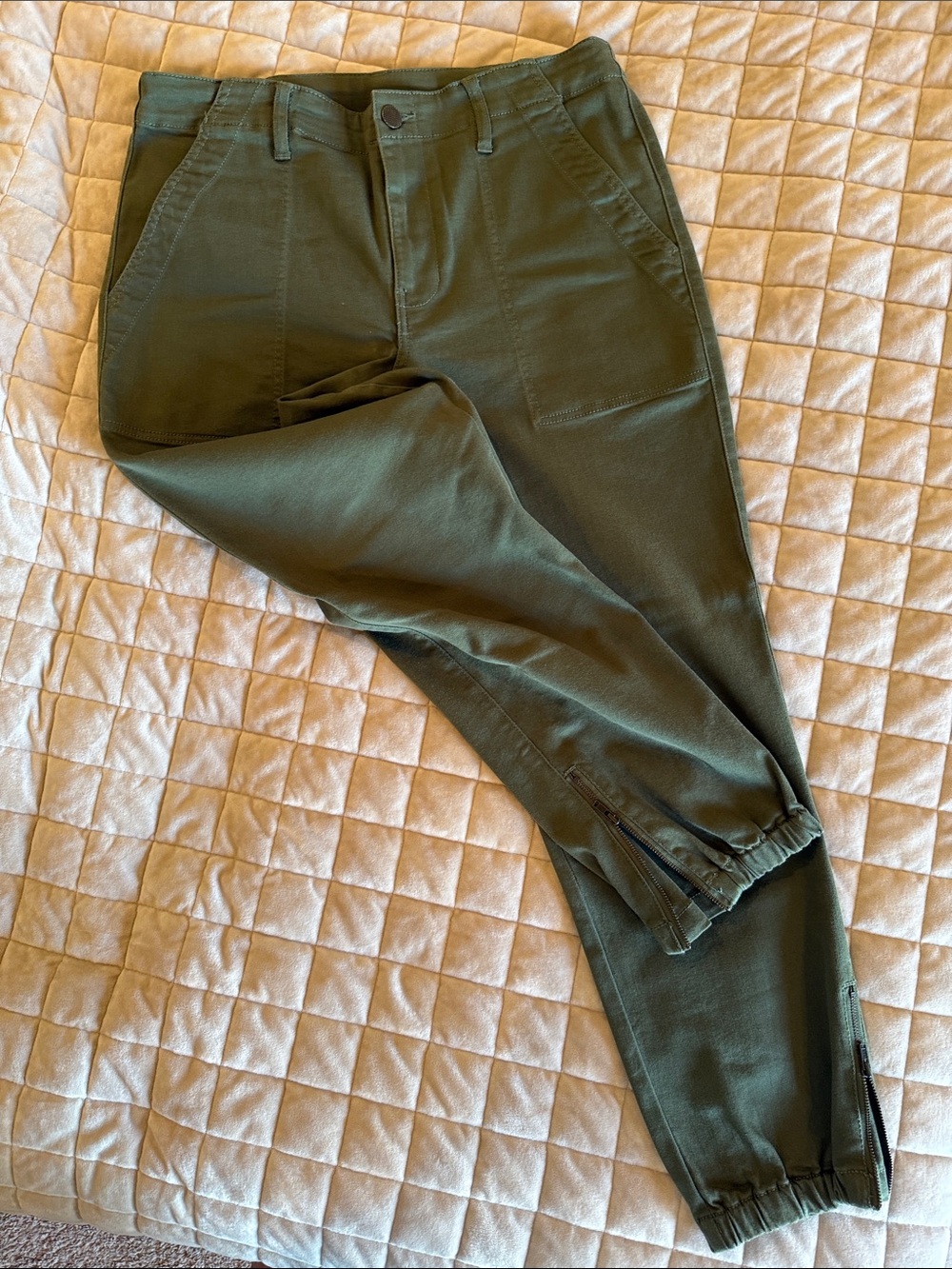 CAbi Olive Green Utility Jogger Pants